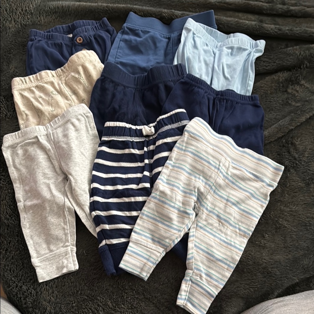Kids Blue and Gray Bottoms Set